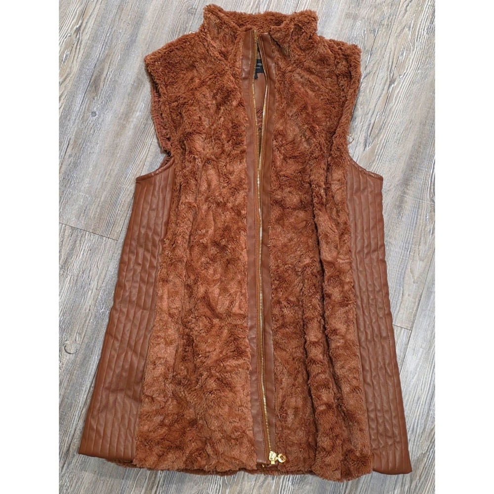 Women's Brown Faux Fur Vest
